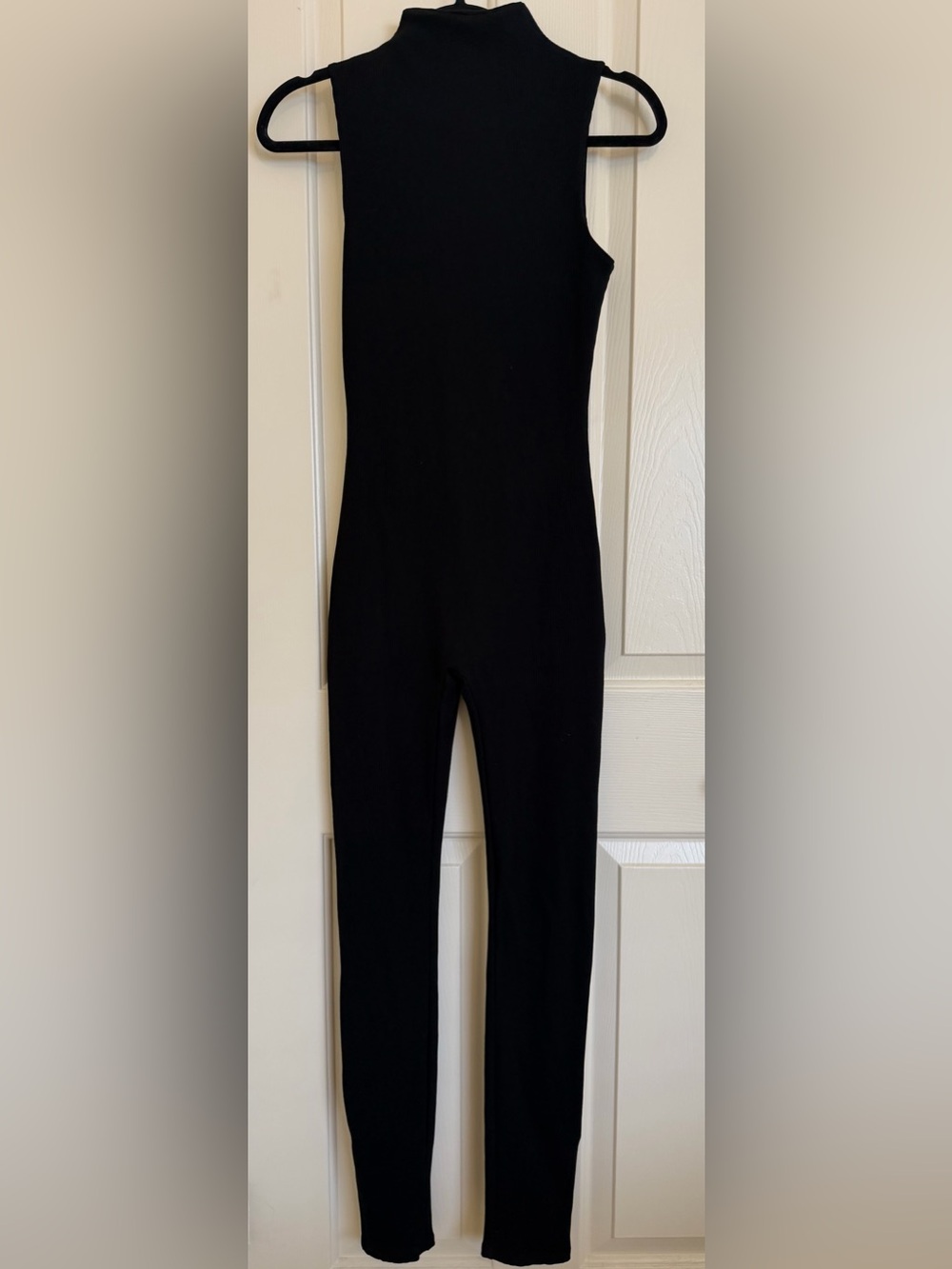 Fashion Nova Amber Snatched Black Sleeveless Ribbed Jumpsuit